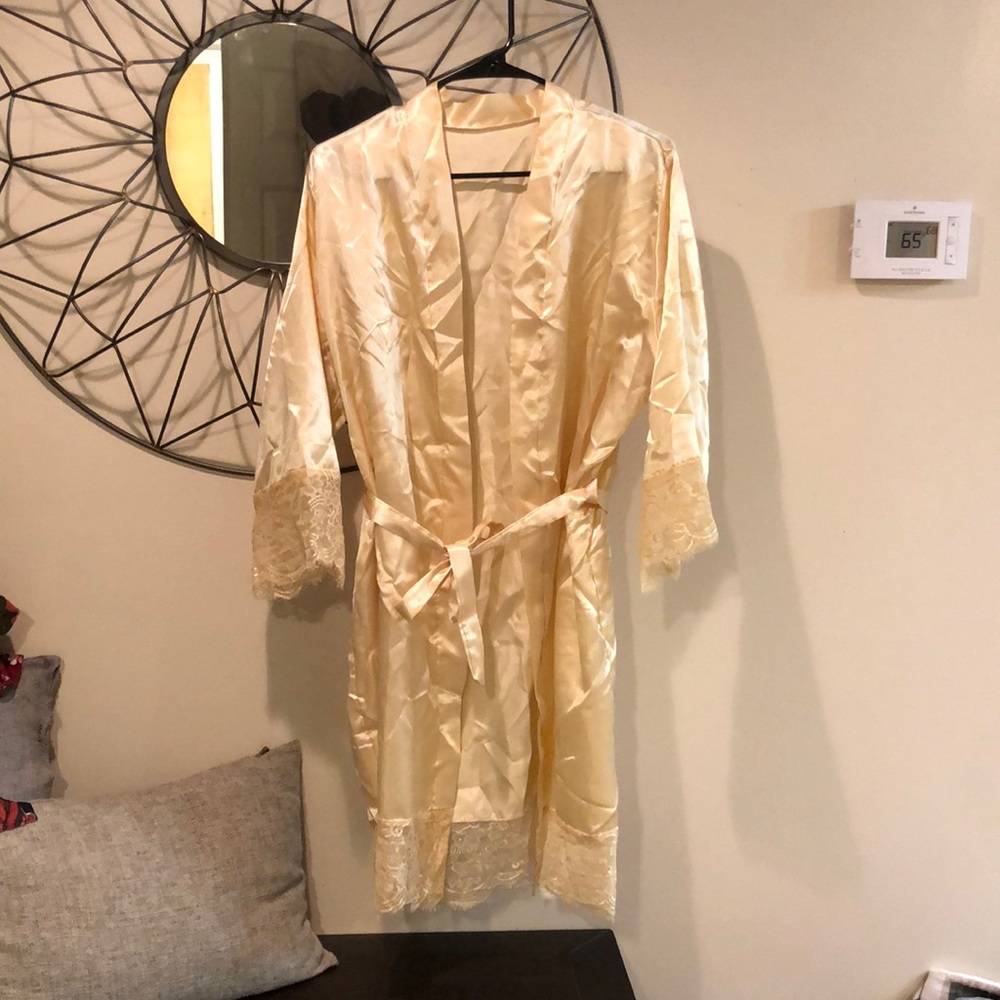Silk Champagne Robe